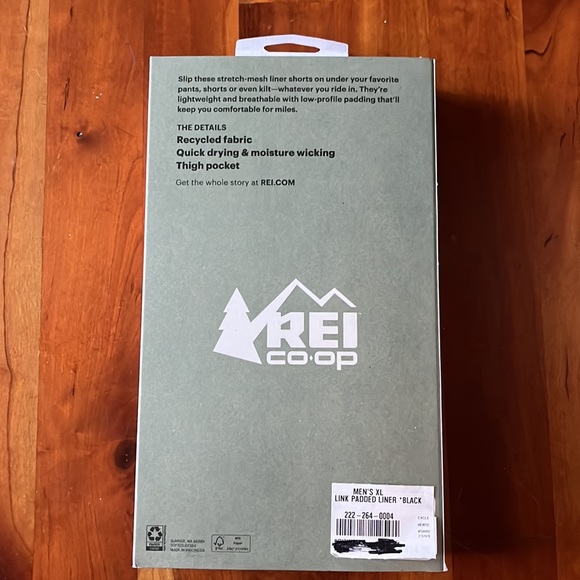 REI co-op MENS padded liner bike shorts XL - Picture 7 of 7